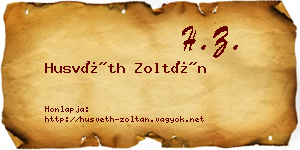 Husvéth Zoltán névjegykártya